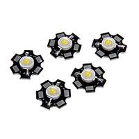 1W High Power Natural White Color LED Module with Aluminum PCB (3.0-3.4V, 5pcs)