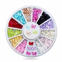 1wheel Resin Candy Colors Butterfly 3d Nail Art Decorations