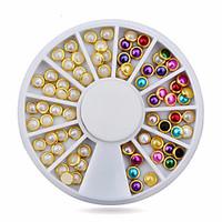 1wheel Mix Metal Edge Pearls 3d Nail Art Decorations