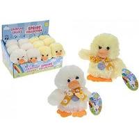 1x Easter Chirping Fluffy Chick Teddy Soft Toy Plush- 12.5cm- Chirping Sound-