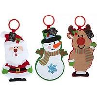 1x Christmas Felt Door Hanger- Design At Random- Santa, Snowman Or Reindeer