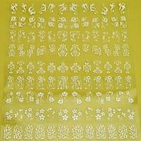 1x 108 pcs 3d white flower nail art stickers