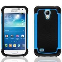 2-in-1 Design Hexagon Pattern Hard Case with Silicone Inside Cover for Samsung Galaxy S4 Mini i9190