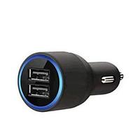 2 in 1 USB Car Charger Black for iPhone 7 / 5 / 5S / 6 / 6 Plus / iPad mini / Samsung / Huawei and Other Cellphone 2 USB Ports (20W 5V 2.1A)