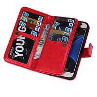 2 in 1 Magnetic 9 Cards Slots Flip Leather Case For Samsung Galaxy S4/S5/S6/S6 Edge/S6 Edge/S7/S7 Edge