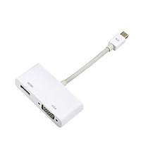 2 In 1 MINI DP Display Port to HDMI VGA Cable Adapter Thunderbolt Converter Cable For Apple Macbook Pro Air 4kx2k