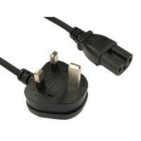 2 meter uk iec c15 mains lead