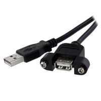 2 Ft Panel Mount Usb Cable A To A - F/m