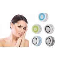 2 pack facial brush heads 5 skin options