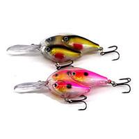 2 pcs Fishing Lures Hard Bait Random Colors g/Ounce mm inch, Plastic Metal General Fishing