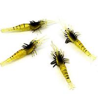 2 pcs Soft Bait Fishing Lures Craws / Shrimp Green g/Ounce, 50 mm/2-1/8\