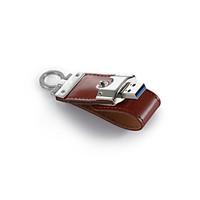 2 in 1 Leather USB 2.0 OTG Flash Drive 32GB Micro USB Memory Stick (Brown) 32GB