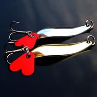 2 pcs metal bait fishing lures pike silver gold black back gounce 45 m ...