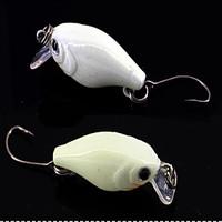 2 pcs Crank Fishing Lures Metal Bait Dark Green luminous/Fluorescent g/Ounce, 50 mm/2-1/8\