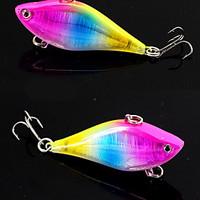 2 pcs fishing tools fishing lures hard bait silver red gold black back ...