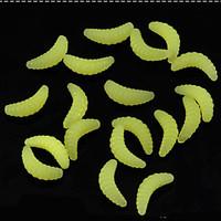 2 pcs Soft Bait Fishing Lures Soft Bait Green White Yellow Red g/Ounce, 20 mm/1\