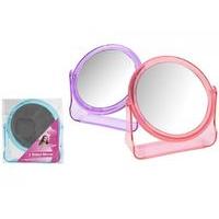 2 sided round magnifying mirror assorted colours