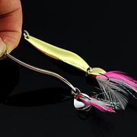 2 pcs metal bait fishing lures metal bait silver golden tiger gounce 4 ...