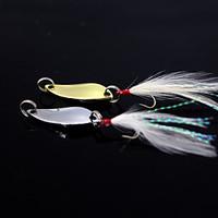 2 pcs Metal Bait Fishing Lures Pike Gold Silver g/Ounce, 80 mm/3-1/4\
