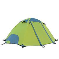 2 persons Tent Double Fold Tent One Room Camping Tent 2000-3000 mm Oxford Waterproof-Camping-Green
