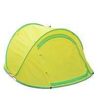 2 persons Tent Single Automatic Tent One Room Camping TentCamping Traveling-Yellow