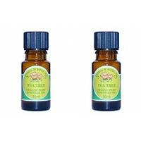 2 pack natural by nature oils tea tree essential oil organic 10ml 2 pa ...