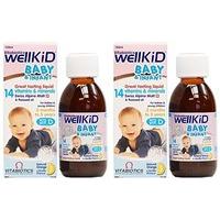 2 pack vitabiotic wellkid baby syrup 150ml 2 pack bundle
