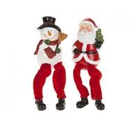 2 assorted christmas character with fabric legs