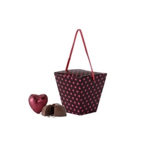 2 Chocolates in a Brown and Pink Dotty Box