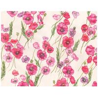 2 wild poppy floral wrapping paper tags