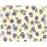 2 pansy floral wrapping paper tags