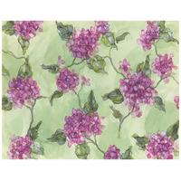 2 purple hydrangea floral wrapping paper tags