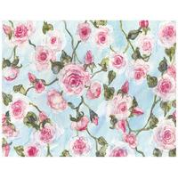 2 Glorious Rose Floral Wrapping Paper & Tags