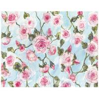 2 glorious rose floral wrapping paper tags