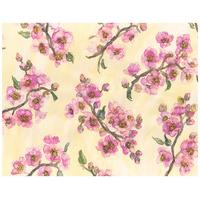 2 pink blossom floral wrapping paper tags