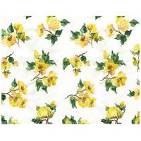 2 yellow blossom floral wrapping paper tags