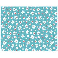 2 Aqua Floral Wrapping Paper & Tags