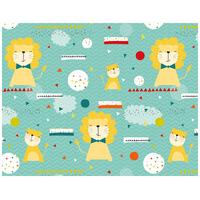 2 little lion wrapping paper tags