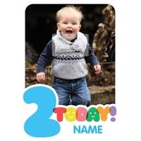 2 Today | Second Birthday Photo Card