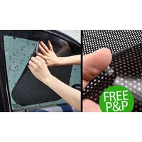 2 Car Window Sunshade Electrostatic Stickers - Free P&P