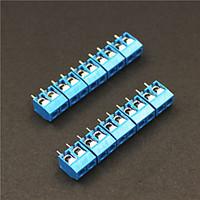 2 Pin 5.0mm Terminal Blocks Connectors - Blue (5-Piece)