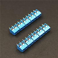 2 Pin 5.0mm Terminal Blocks Connectors - Blue (5-Piece)