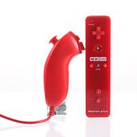 2-in-1 MotionPlus Remote Controller and Nunchuk Case for Wii/Wii U (Red)