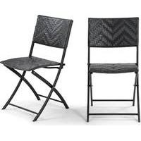 2 x maui outdoor bistro chairs black