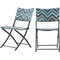 2 x maui outdoor bistro chairs cadillac blue