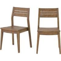 2 x aaron outdoor dining chair acacia