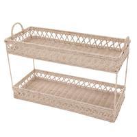 2 Tier Rattan Kitchen Tray