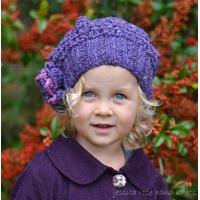 2 x 2 rib damson tweed slouchy hat by linda whaley digital version