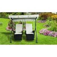 2-Seater Rattan Garden Swing Chair