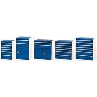 2 Drwr + Cupboard Cabinet 800h x 800w x 525d 100kg cap per drawer